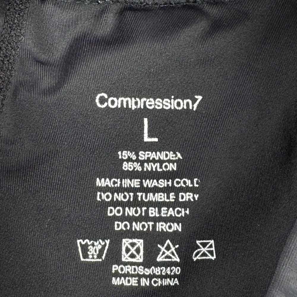 CompressionZ Mens Black Athletic Compression Shorts Size Large Nylon Spandex